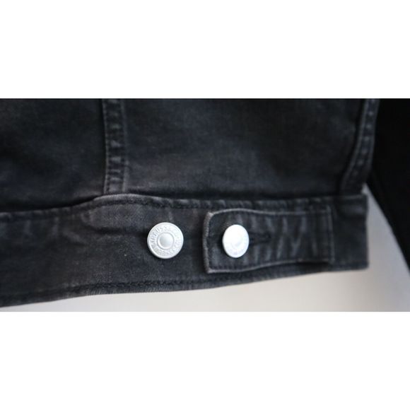 Levi's 299450070 Women's Sz Large Black Denim Original Trucker Jacket $70 - Picture 6 of 6